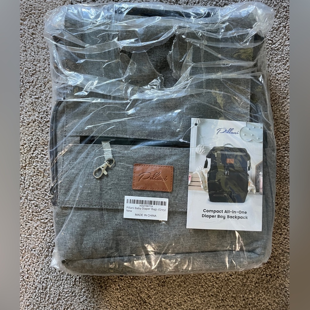 Pillani diaper bag gray